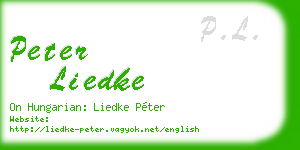 peter liedke business card